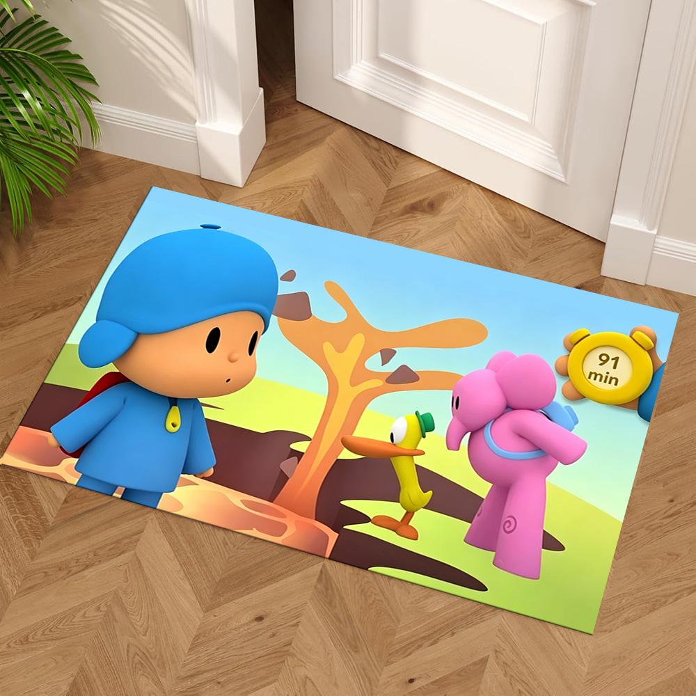 Pocoyo Floor Rug Office Rug Suitable for Balcony Bedrooms Foyer Game Room Antislip Carpet Anime Office Decor