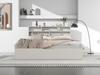 Solid Wood Double Bed with Drawers and Slatted Frame, Bookshelf Youth and Adult Children's Bed, 140x200cm White