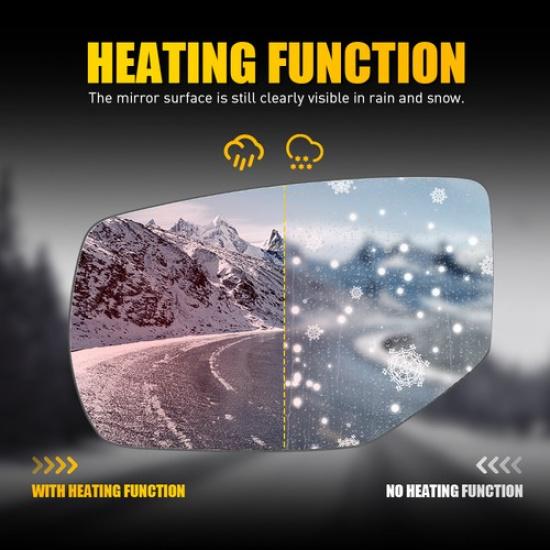 Mirror Glass For 2013 2014 2015-2017 Honda Accord Driver Side Heated 76253T2GA11