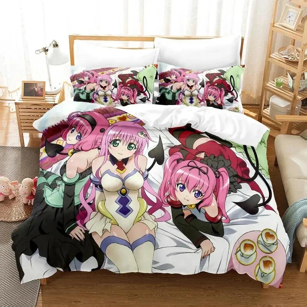 3D Печать Yami To LOVE-Ru Комплект постельного белья Пододеяльник Наволочка Одеяло Размер King Queen Для мальчиков Взрослых