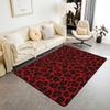 Erosebridal Lucky 8 Ball Area Rugs for Living Room 3x5 Leopard Print Cherry Non Slip Rug Trendy Cheetah Decorative Washable Rug Modern Funky