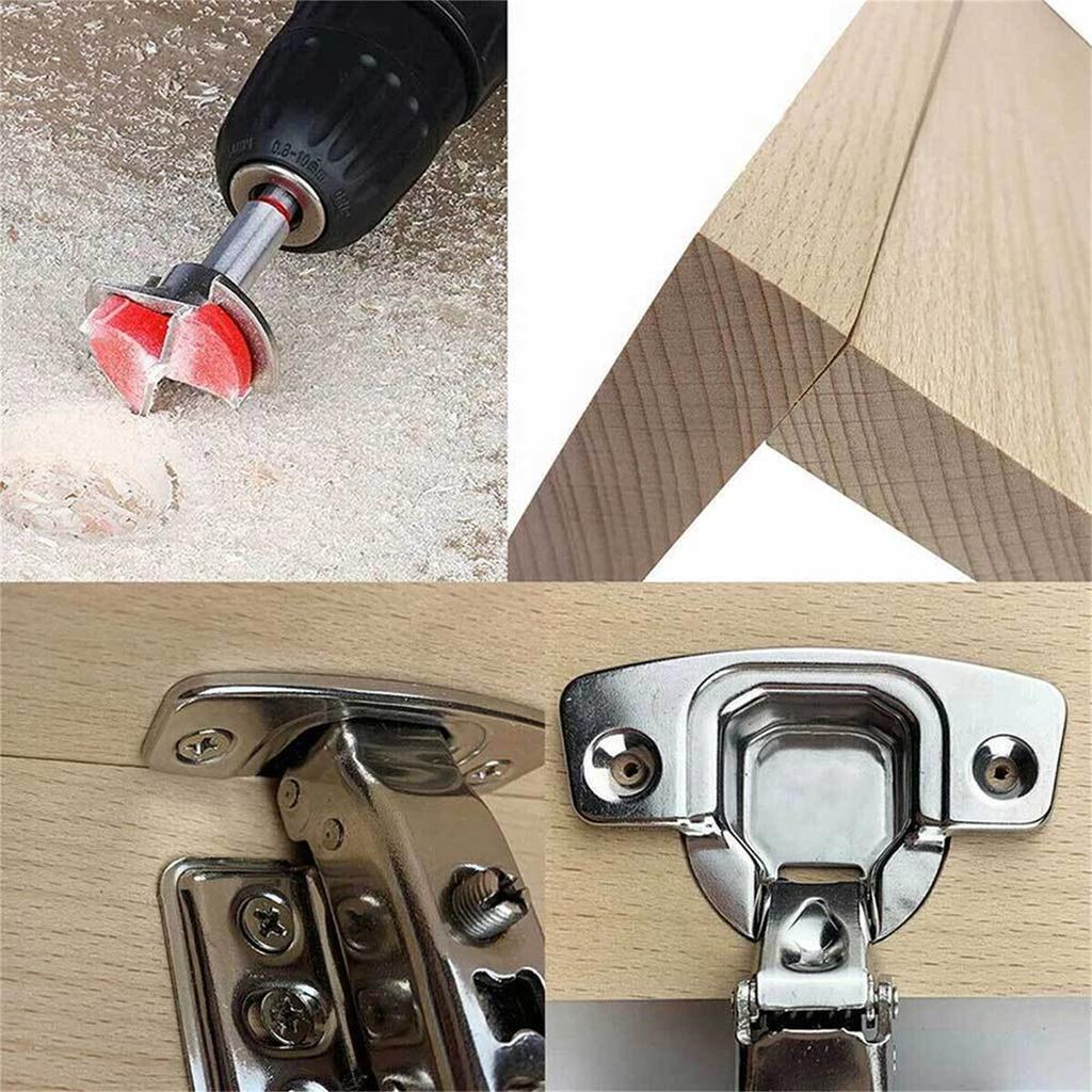 Hinge Drilling Puncher, High Accuracy Portable Hinge Drill Locator, Carpentry Punching Tool With 35mm Hole Opener For Cabinet Door Hinges Mounting