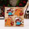Набор/12 шт. Пряничный человечек Гномы Деревянные Подвески Декор для Дома Стола Новогодний Подарок Украшение на Елку для Дома
