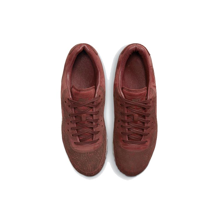 Nike Кроссовки Air Max 90 QS Laser Woodgrain - Dark Pony Унисекс Красный Свет-Кость DH4689-200
