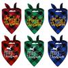 New polyester plaid pet triangle scarf dog print saliva scarf cat bib scarf