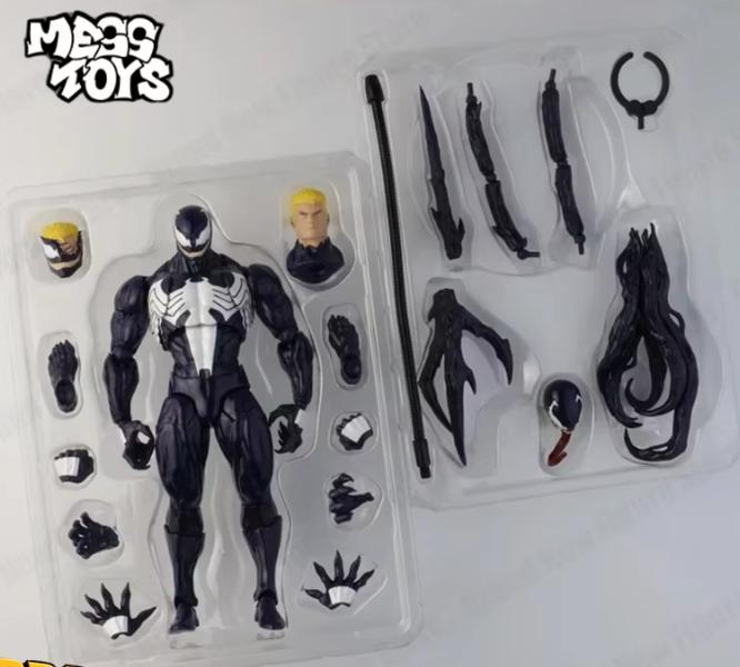 Mess Toys Spiderman Figure Black Suit Neighbor Symbiote MessToys Scarlet Neighbor Action Figure CT Toys Black Red Toy