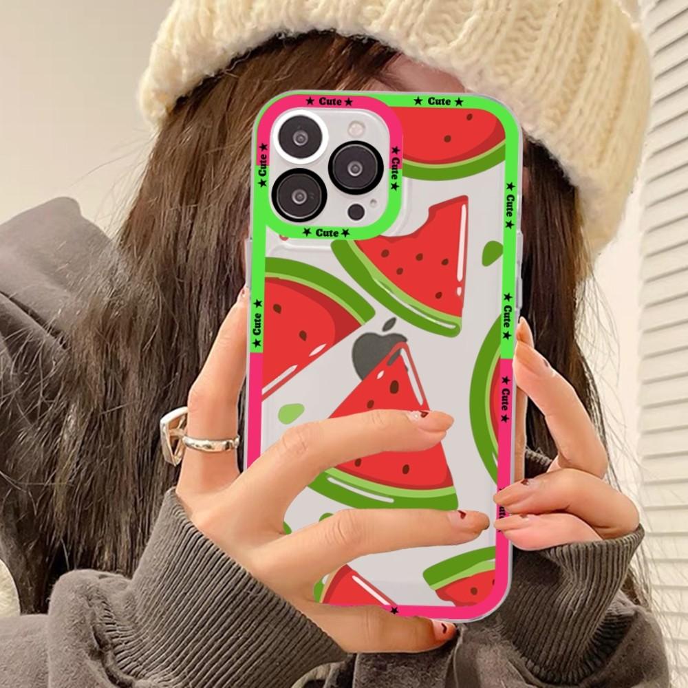 Чехол для телефона с арбузом для iPhone 15 14 13 12 11 Pro Max XS X XR Mini Защитный чехол