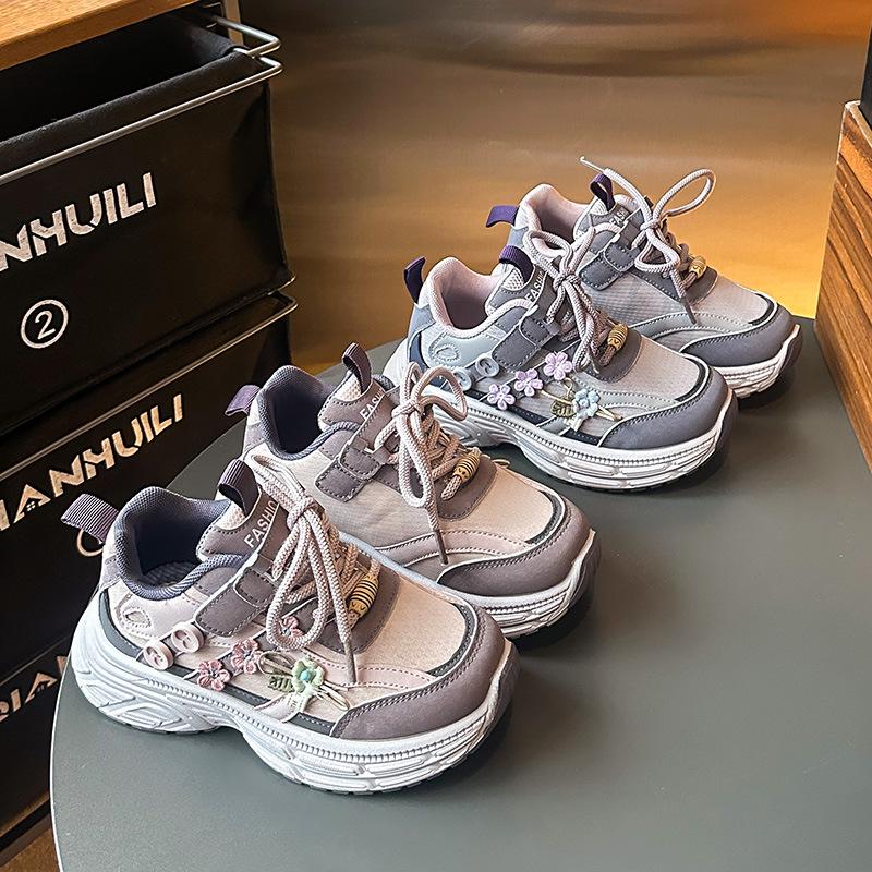 Зимние бархатные кроссовки для детей 2025 года - Корейский стиль для девочек