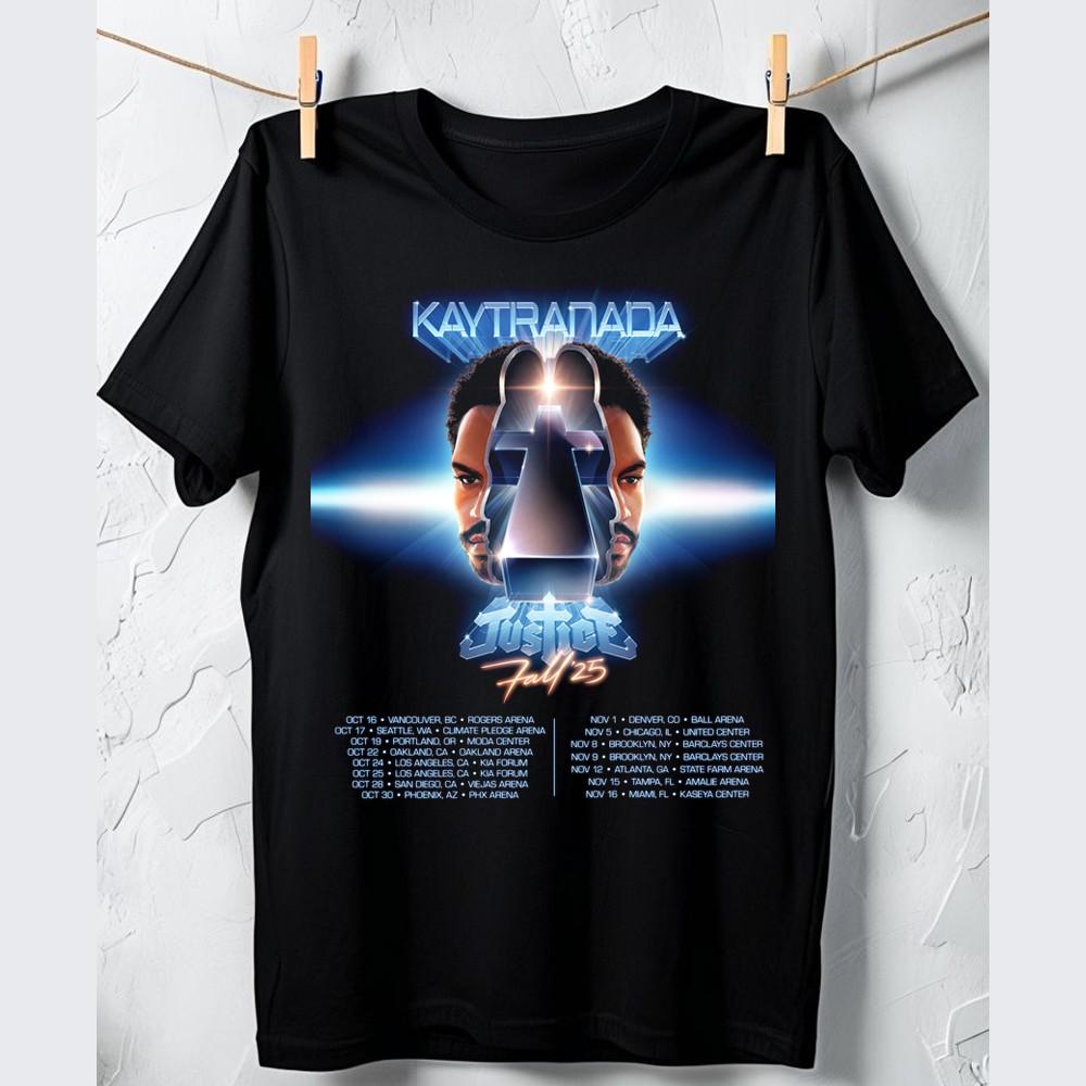 KAYTRANADA and JUSTICE 2025 Fall NORTH AMERICA TOUR Shirt Unisex S-5XL ND1340 Unisex T-Shirt