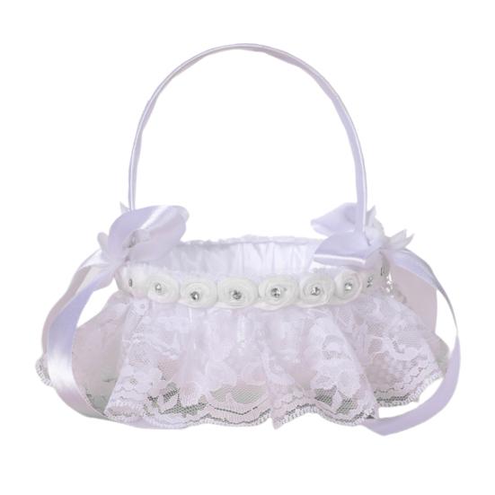 Декоративная корзина с цветами Привлекательная романтическая свадебная корзина с цветами для девочек Свадебные принадлежности