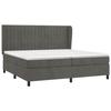 Maison Exclusive - Sommier à lattes de lit et matelas Gris foncé 200x200cm Velours