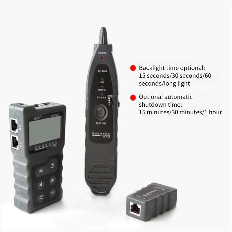 Многофункциональный сетевой тестер NF-8209 Портативный набор для поиска линий POE Инструмент для проверки сетевых кабелей