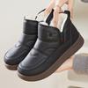 Пушистые зимние ботинки для женщин Теплые ботильоны до щиколотки с меховой подкладкой из искусственной кожи Нескользящая зимняя обувь Женские уличные ботинки на массивной платформе для ходьбы