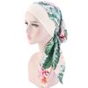 Fashion Personality Temperament Ladies Pirate Hat Pure Color Simulation Silk Scarf Hat Elastic Hair Band Braid Hat