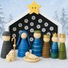 DIY Button Nativity Scene Craft Kit with Buttons & Beads Handmade