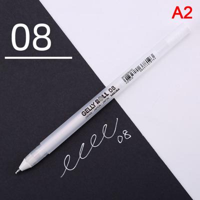 Гелевая ручка Sakura Gelly Roll белого цвета 0,5 мм 0,8 мм 1,0 мм маркер High Light Marke Pen Black Cardboard Art Painting Pen White Line Pens