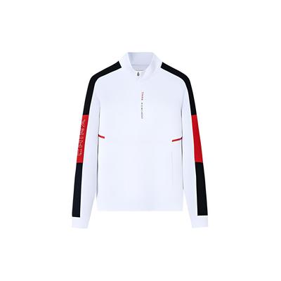 Тренировочная серия воротник стойка Slim Fit трикотажная спортивная куртка женская куртка чисто-белый 162417742S-1