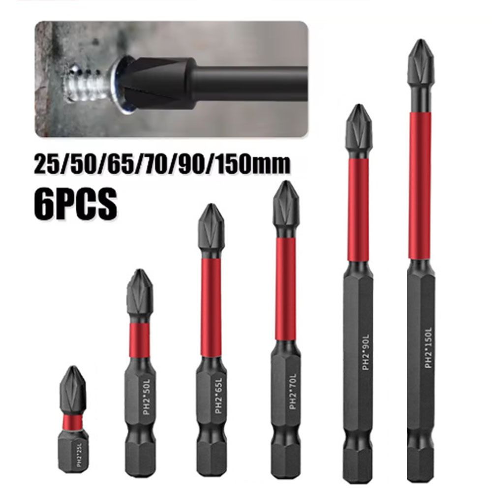 Биты крестовые высокой твердости, нескользящие биты для электрической отвертки, электроинструменты