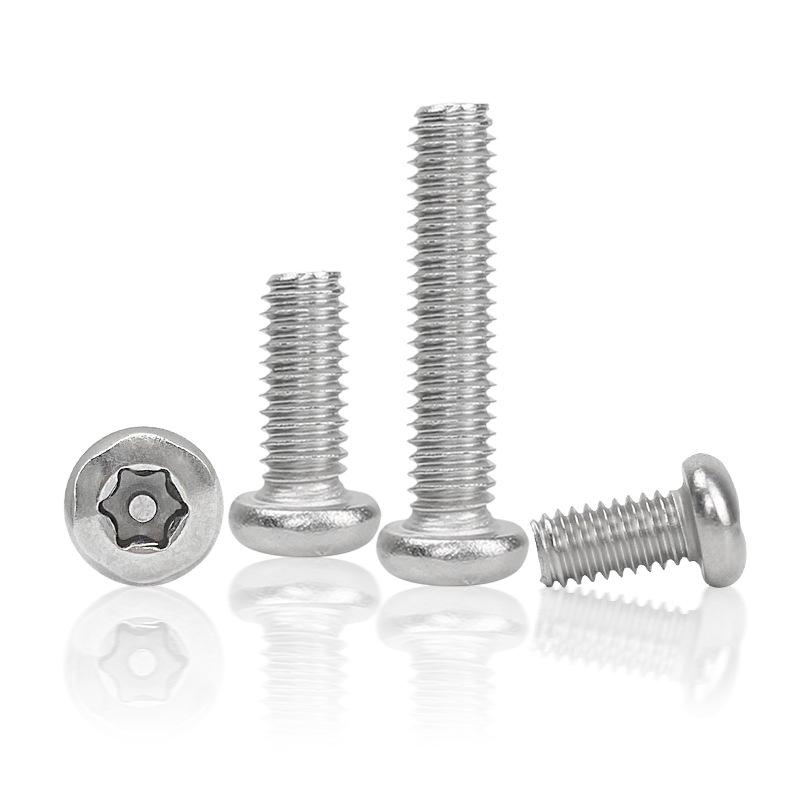 304 Stainless Steel Anti-Theft Round Torx Pin Screw with Internal Hex Flower Shape (M2M4M5M6M8)