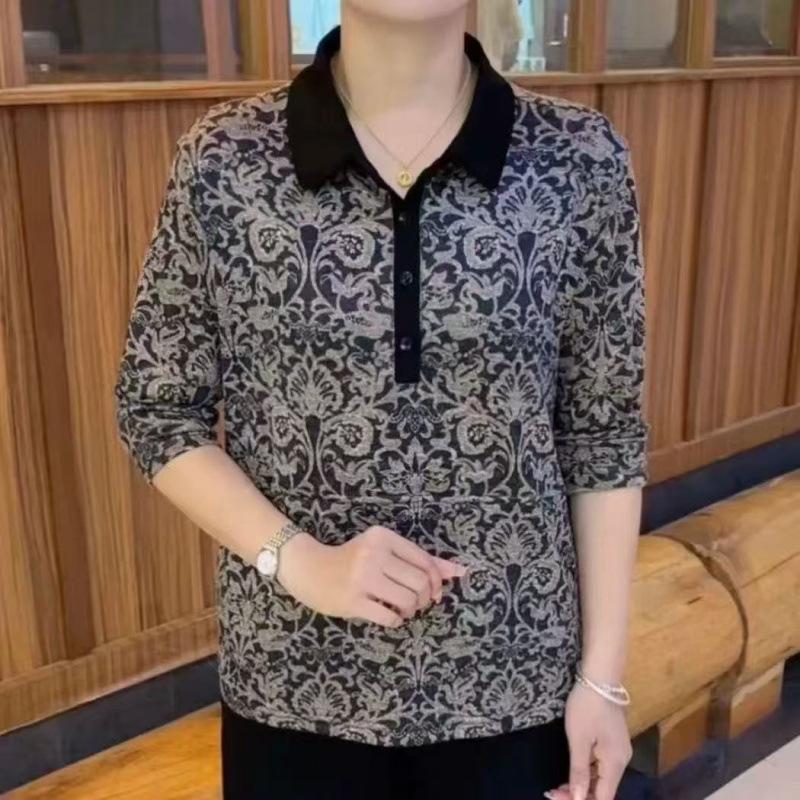 YYFS Women's Fashion Casual Spring Autumn Long Sleeve POLO Neck Blouses & Shirts