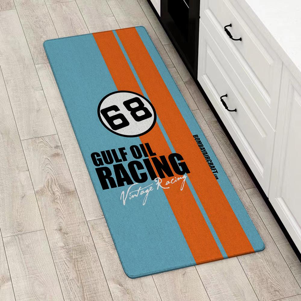 Входная Передняя Дверь Коврик для ног Автомобиль Gulfs Racing Нескользящий Кухонный Коврик Коврики для Гостиной Балкон Ванная Комната Подстилка для ног Напольные Коврики Ковер