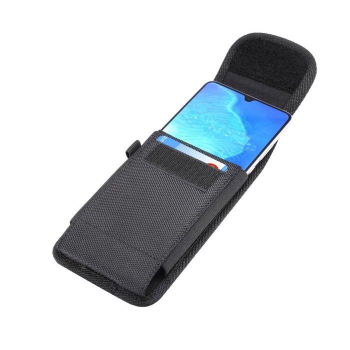 Pour VGO TEL NEW 22 (2022) Étui Housse Ceinture Verticale Cuir Nylon - Noir