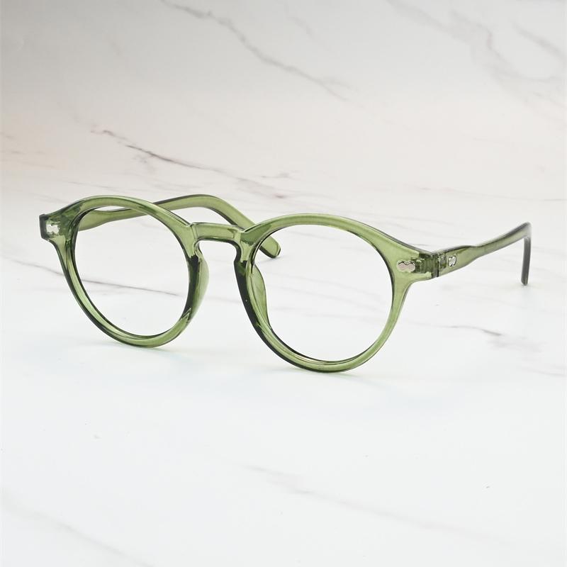 New Men Round Rice Studs Small Frame Prescription Hyperopic Glasses Women Optical Prescription Anti Blue Ray Short Sight Eyewear