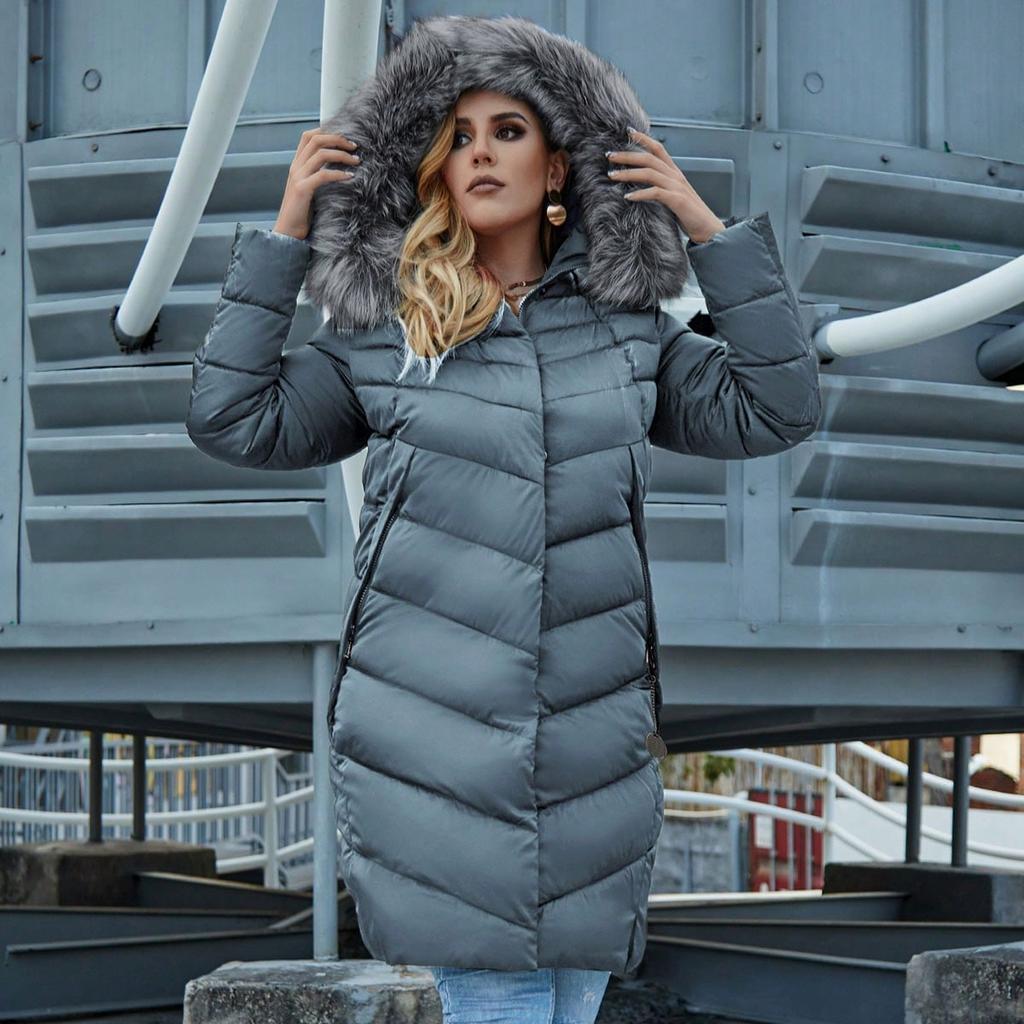 Astrid Winter Jacket Women Parka Plus Size 6xl Fur Long Hooded Warm Zipper Cotton Coat Office Lady Outwear