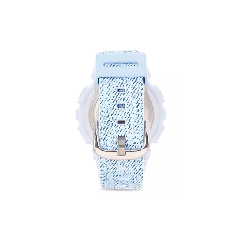 Casio BABY-G Series Retro Denim Waterproof Sport Quartz Movement Plastic Acrylic Strap Japanese and Korean Watch Women's Watch Blue BA-110DC-2A3
