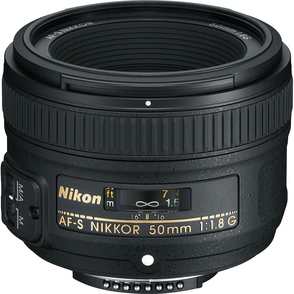 Nikon Светосильный объектив NIKKOR 50 мм, совместимый с AF-S, f/1.8G, полнокадровый