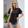 Summer Women's Shirts V-Neck Casual Short Sleeve Shirt