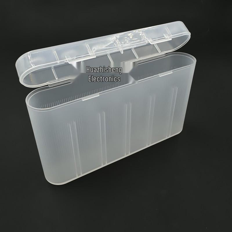 6-Cell & 2-Cell Transparent White 18650 Battery Storage Box