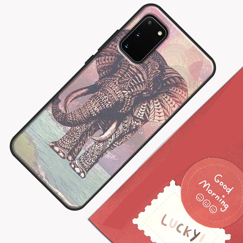 Цветочный tribal слон Чехол для телефона для Samsung Galaxy S26 S25 Ultra S20 S21 S22 S23 S24 S10 Plus S25 FE Чехол-оболочка
