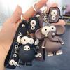 Keychain Funny Ugly Cute  Elephant Keychain Cartoon Epoxy Cow Car Key Chain Ring Bag Pendant