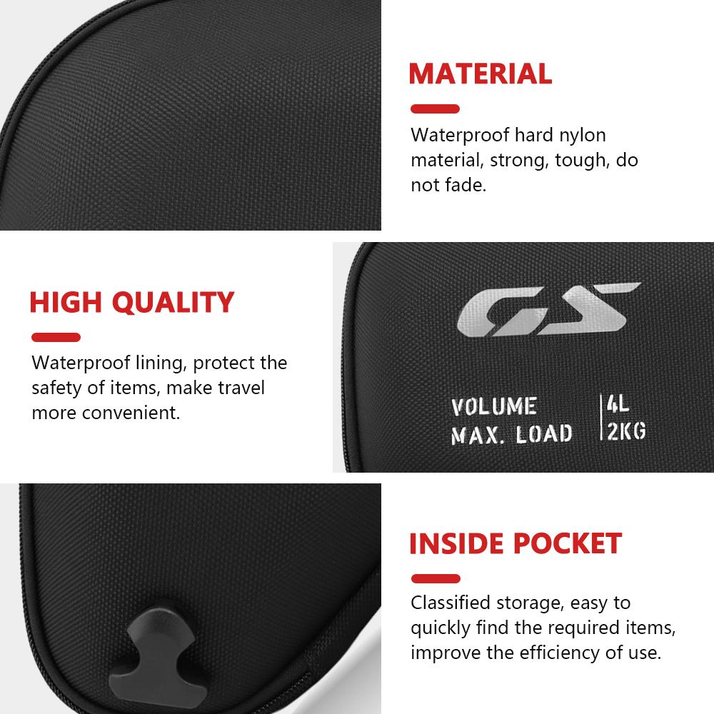 For R1300 GS ADV R1300GSA R1300GS Adventure 2024-2025 Motorcycle Left Right Radiator Cowl Bag Fairing Waterproof Tool Bag