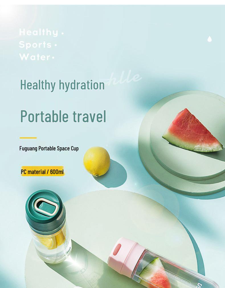 Fuguang Large Capacity High-Temperature Resistant Sports Water Bottle - Portable, Durable, Unisex Design for Summer and Tea.