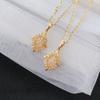 Temperament Clavicle Chain Gold Plated Diamond Enclosed Universal Diamond Shape Cushion ...