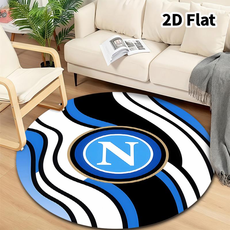 Ssc Napoli Round Area Rug Carpet Rug For Living Room Bedroom Sofa Playroom Decor Nonslip Floor Mat