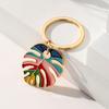 Брелок эмалированный разноцветный радужная черепаха лист брелок брелок для ключей для женщин мужчин бохо свежая листва растение сумка автомобиль Airpods ключ