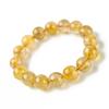 Jewelry Town Shosenkyo Rutilated Quartz 17cm Inner Power Stone for Good and Work [Eigado] Bracelet, 13.5mm Beads, Diameter, Fortune, Money,