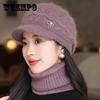Зимняя шапка с плюшевым утеплителем и защитой ушей. Модная и универсальная шерстяная вязаная шапка с утиным язычком, защищающая от холода.