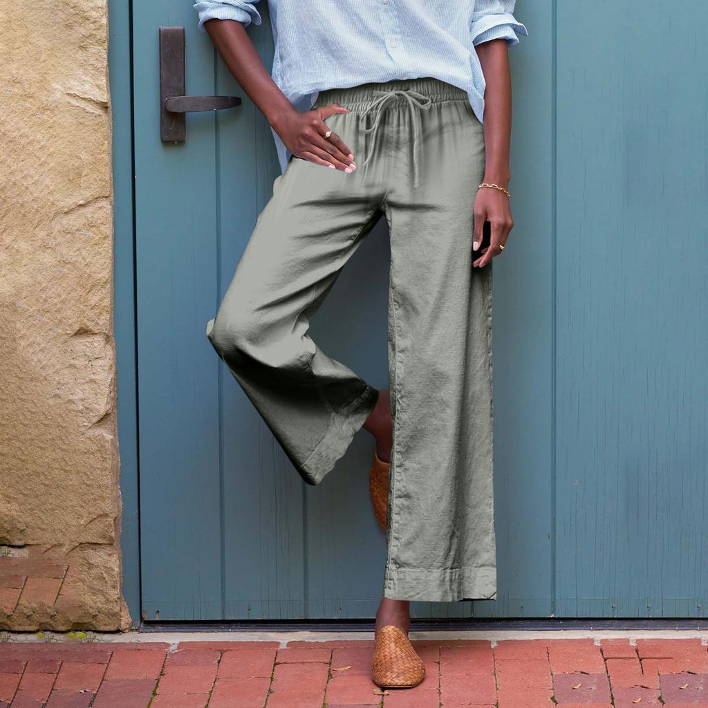 Women'S Sports Fitness Pants Casual Loose Elastic Jogging Pants Straight Wide Leg Pants Casual Pants Yoga Pants