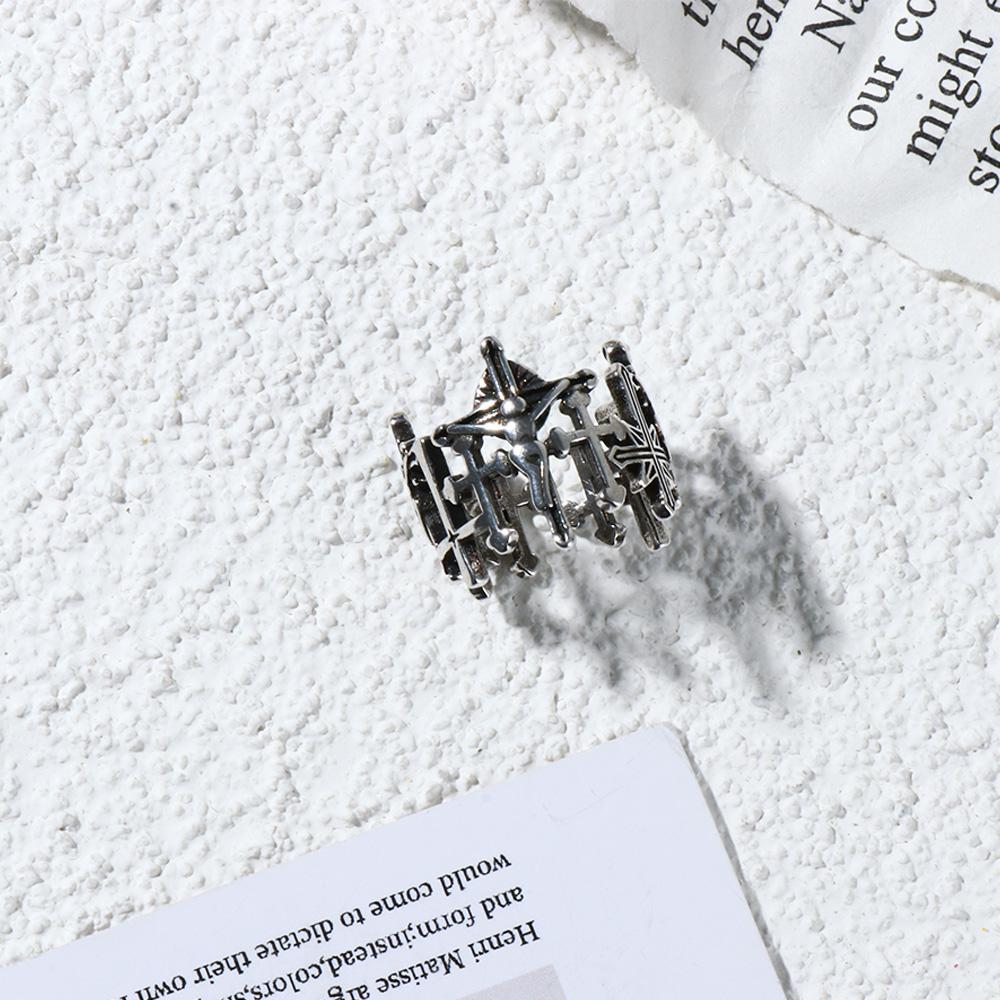 Девушки Любовь и искупление Ретро открытые кольца Корейские кольца на палец Женские кольца с медным покрытием Платина