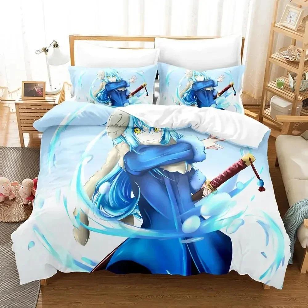 Rimuru Tempest Tensei Shitara Slime Datta Ken Комплект постельного белья Пододеяльник Постельный комплект Одеяло Чехол Наволочка Одеяло размера king-size