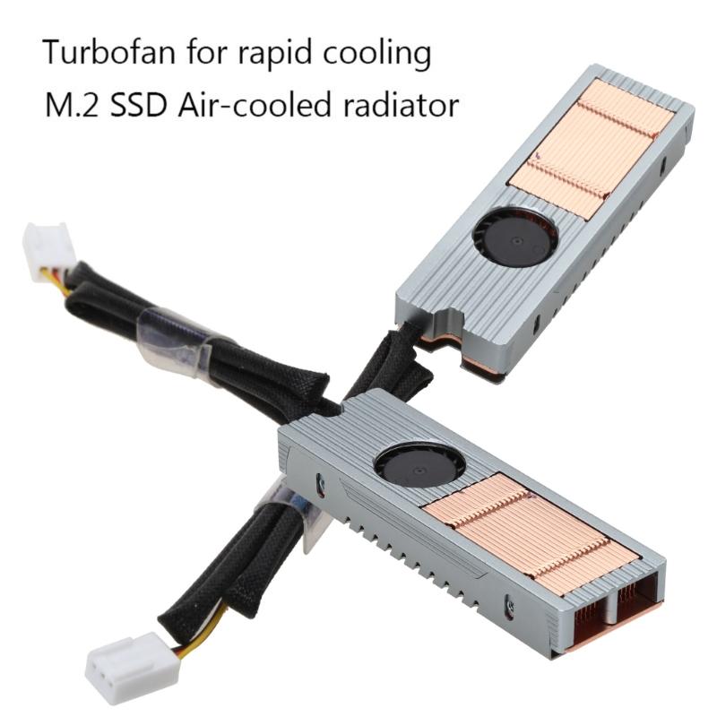 Алюминиевые + медные радиаторы M.2 2280 SSD с вентилятором 10000 об/мин, двухсторонние силиконовые прокладки, радиатор для твердотельного диска NVME