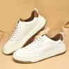 Fashion White Men's Sneakers New Trend Casual Shoes For Men Genuine Leather Male Skate Footwear Fashion Vulcanize Shoes Versatile Flats