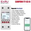 2P AC 230V Tuya WiFi Умное устройство Защитное реле-выключатель от утечки на землю, перенапряжения, пониженного напряжения, Измеритель энергии кВтч