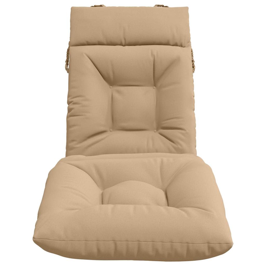 Sun Lounger Cushion VIANEN 100percent Polyester Sand 200 x 50 x 8 cm