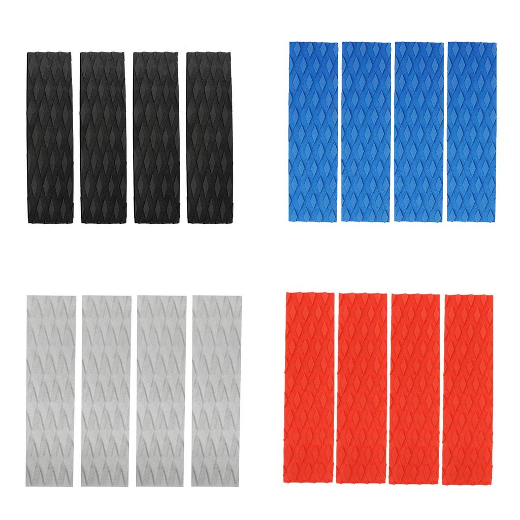 4 шт. Коврики для сцепления с доской для серфинга, Коврики для сцепления с декой доски для серфинга, Нескользящий коврик для деки, Замена, Аксессуар для серфинга