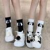 1 Pair Cartoon 3D Dog Ear Mid-Tube Socks High Elastic Funny Pile Socks Friends Sisters Lovers Ultra-Soft Socks